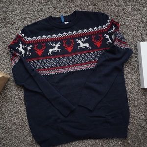 Navy Blue Christmas Sweater